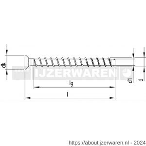 Heco Multi-Monti-Plus KS kabelklemschroef KS 5,0x40 mm T-Drive T 20 verzinkt blauw A2K 200 stuks VARIANTA verpakking - W50801981 - afbeelding 2