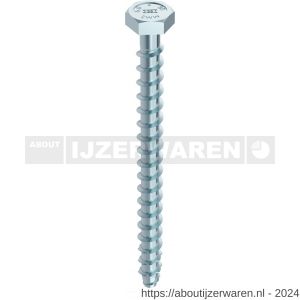 Heco Multi-Monti-Plus S schroefanker 16,0x80 mm SW 24 zeskantkop verzinkt blauw A2K 25 stuks VARIANTA verpakking - W50802105 - afbeelding 1