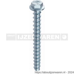 Heco Multi-Monti-Plus SS schroefanker 6,0x40 mm SW 8 zeskantkop met aangeperste ring verzinkt blauw A2K 100 stuks VARIANTA verpakking - W50802054 - afbeelding 1