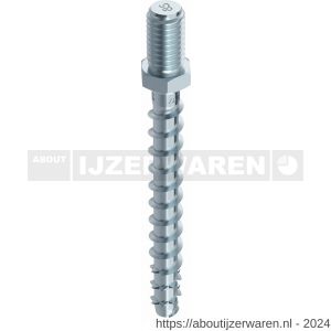 Heco Multi-Monti-Plus ST schroefstokanker 7,5x60 mm met metrisch buitendraad SW 10 zeskantkop verzinkt blauw A2K 50 stuks VARIANTA verpakking - W50802119 - afbeelding 1