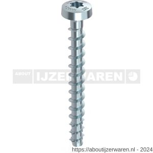 Heco Multi-Monti-Plus P schroefanker 7,5x50 mm rondkop T-Drive T 30 verzinkt blauw A2K 100 stuks VARIANTA verpakking - W50802022 - afbeelding 1