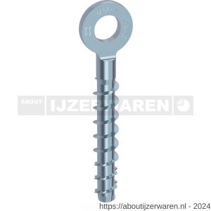 Heco Multi-Monti-Plus schroefanker R 6,0x40 ooganker montagegereedschap verzinkt blauw A2K 200 stuks VARIANTA verpakking - W50801973 - afbeelding 1