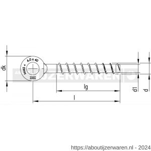 Heco Multi-Monti-Plus schroefanker R 6,0x40 ooganker montagegereedschap verzinkt blauw A2K 200 stuks VARIANTA verpakking - W50801973 - afbeelding 2