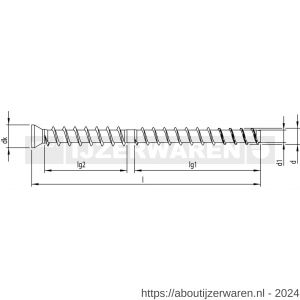 Heco Multi-Monti TC schroefanker 7,5x100 mm MMS-TC TimberConnect T-Drive T 30 verzinkt blauw A2K 50 stuks VARIANTA verpakking - W50801978 - afbeelding 2