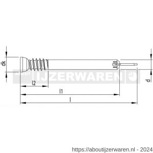 Heco-WS-T meubelverbinding 7,0x73 mm zelfborend stalen deuvel platverzonken cilinderkop T-Drive T 40 onderkopdraad verzinkt blauw A2K glijcoating 100 stuks VARIANTA verpakking - W50802165 - afbeelding 2