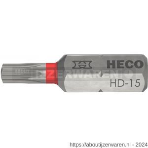 Heco schroefbit Heco-Drive HD-15 kleur ring rood in blister 10 stuks - W50803386 - afbeelding 1