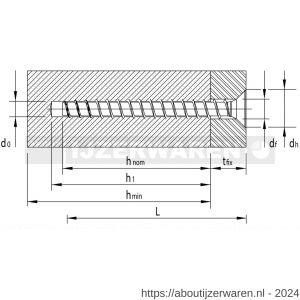 Heco Multi-Monti-Plus F schroefanker 12,0x90 mm platverzonken kop T-Drive T 50 verzinkt blauw A2K 25 stuks VARIANTA verpakking - W50802000 - afbeelding 3