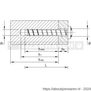 Heco Multi-Monti-Plus P schroefanker 6,0x50 mm rondkop T-Drive T 30 verzinkt blauw A2K 100 stuks VARIANTA verpakking - W50802019 - afbeelding 3