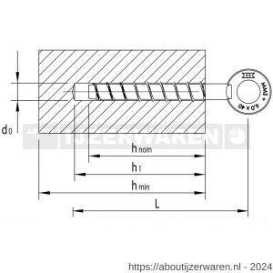 Heco Multi-Monti-Plus schroefanker R 6,0x40 ooganker montagegereedschap verzinkt blauw A2K 200 stuks VARIANTA verpakking - W50801973 - afbeelding 3