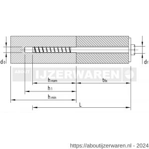 Heco Multi-Monti-Plus S schroefanker 12,0x180 mm SW 19 zeskantkop verzinkt blauw A2K 25 stuks VARIANTA verpakking - W50802077 - afbeelding 3