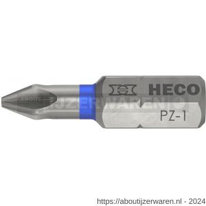 Heco schroefbit Pozi-Drive PZD 1 kleur ring blauw in blister 10 stuks - W50803378 - afbeelding 1