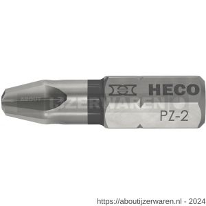 Heco schroefbit Pozi-Drive PZD 2 kleur ring zwart in blister 10 stuks - W50803379 - afbeelding 1