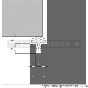 Ellen deuraanslagprofiel kunststof TPE 0680 KS AC - W51010005 - afbeelding 3