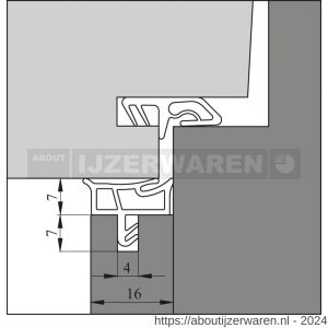 Ellen tochtprofiel aanslagprofiel kunststof 3451 AC 50 m - W51010011 - afbeelding 2