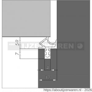 Ellen deuraanslagprofiel kunststof TPE 4291 AC - W51010006 - afbeelding 3