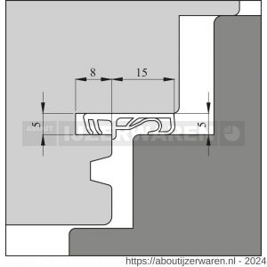 Ellen tochtprofiel kaderprofiel kunststof 8250 ACB 150 m - W51010013 - afbeelding 2