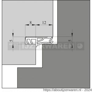 Ellen tochtprofiel kaderprofiel kunststof 8350 ACBF 180 m - W51010014 - afbeelding 1