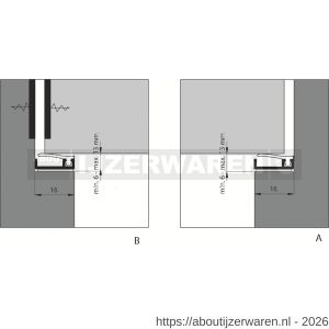 Ellen inbouwprofiel tochtband aluminium voor 6 mm afbouwspeling AIB 3N XL zelfklevend 230 cm - W51010323 - afbeelding 2