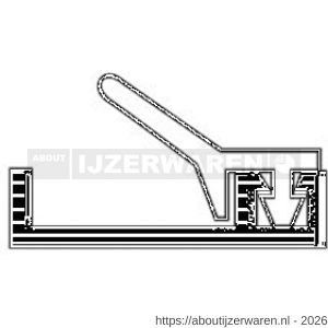 Ellen inbouw tochtprofiel voor 6 mm afbouwspeling AIB-4N 230 cm - W51010205 - afbeelding 2