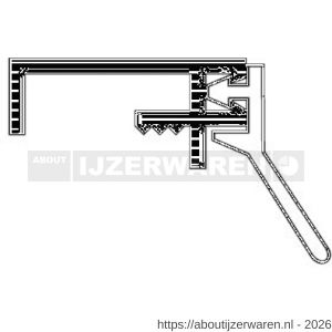 Ellen opbouw tocht profiel aluminium ANB-1N 300 cm - W51010230 - afbeelding 3