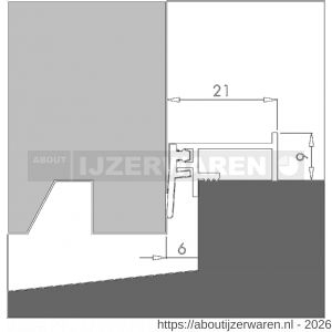 Ellen opbouw tochtprofiel aluminium ANB-2N 300 cm - W51010231 - afbeelding 3