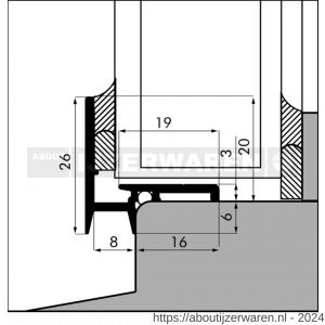 Ellen beglazingsprofiel binnenbeglazing aluminium BS-8 ANO VOM1 500 - W51010052 - afbeelding 1