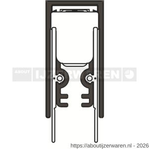 Ellen Matic valdorpel geluidsdempend aluminium Optimal Seal 62,8 cm - W51010316 - afbeelding 3