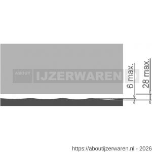Ellen Matic valdorpel geluidsdempend aluminium Optimal Seal 62,8 cm - W51010316 - afbeelding 5