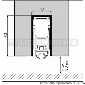 Ellen automatische valdorpel aluminium EM Ellen Matic Uni-Proof 928 mm - W51010189 - afbeelding 2