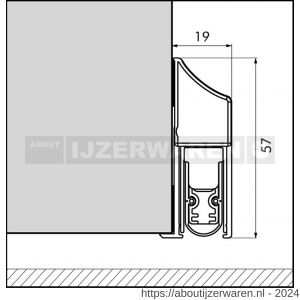 Ellen cassette voor automatische valdorpel Elegance EM Ellen Matic zilver 1000 mm - W51010200 - afbeelding 2