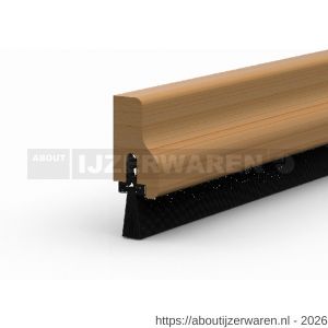 Ellen dorpelprofiel met borstel hout Authentic Wood 100 cm - W51010364 - afbeelding 1