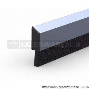 Ellen dorpelprofiel met borstel aluminium De Luxe 100 cm - W51010355 - afbeelding 1