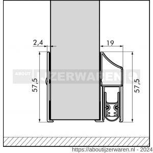 Ellen beschermingsplaat Elegance Protection Plate aluminium 1030 mm - W51010088 - afbeelding 2