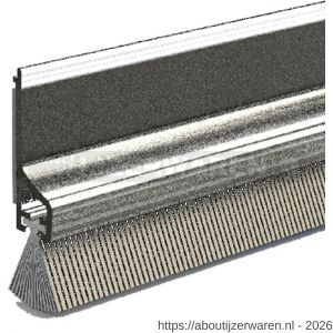 Ellen dorpelprofiel met borstel kunststof zelfklevend Comfort transparant 100 cm - W51010360 - afbeelding 1