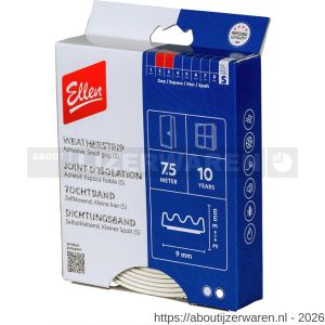 Ellen inbouwprofiel tochtband kunststof zelfklevend Weatherstrip Small kleine kier wit 7.5 m - W51010403 - afbeelding 1