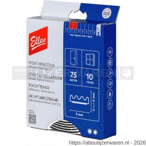 Ellen inbouwprofiel tochtband kunststof zelfklevend Weatherstrip Small kleine kier zwart 7.5 m - W51010405 - afbeelding 2