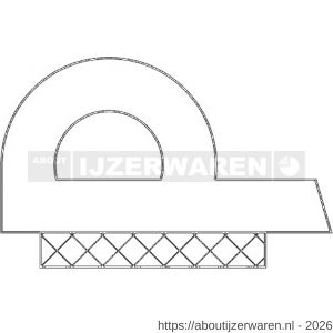 Ellen inbouwprofiel tochtband kunststof zelfklevend Weatherstrip Medium gemiddelde kier zwart 2x50 m - W51010225 - afbeelding 3