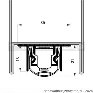 Ellen automatische valdorpel aluminium EM Ellen Matic Ferro 2 980 mm - W51010334 - afbeelding 1