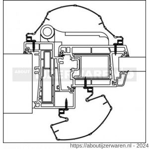 Ellen vingerbeschermingsprofiel kunststof FinProtect+ 90-120 zilver 198 cm - W51010078 - afbeelding 2