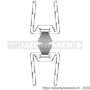 Ellen glasdeur tochtprofiel met borstel aluminium GDP 8 mm 225 cm - W51010398 - afbeelding 3