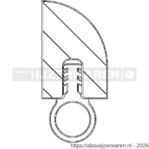Ellen opbouw tochtprofiel hout Authentiek Beuken HTS 230 cm - W51010256 - afbeelding 2