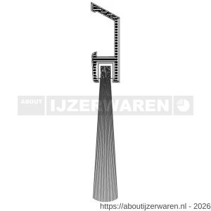 Ellen dorpel tochtprofiel met borstel aluminium IBS 220 cm - W51010104 - afbeelding 2