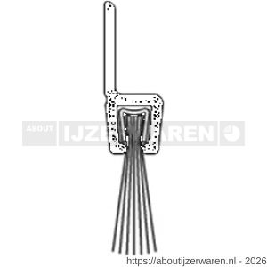 Ellen dorpel tochtprofiel met borstel aluminium IBS-31 100 cm - W51010106 - afbeelding 3