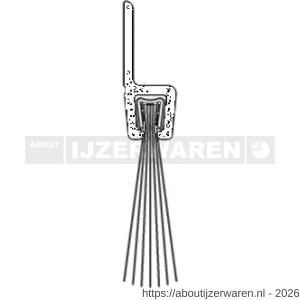 Ellen dorpel tochtprofiel met borstel aluminium IBS-39 250 cm - W51010110 - afbeelding 3