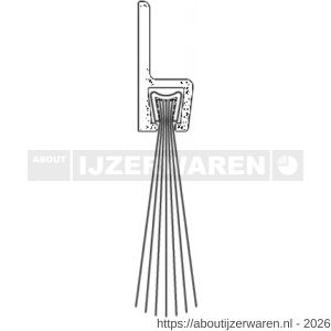 Ellen dorpel tochtprofiel met borstel aluminium IBS-50 300 cm - W51010114 - afbeelding 3