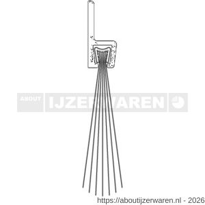 Ellen dorpel tochtprofiel met borstel aluminium IBS-60 100 cm - W51010115 - afbeelding 2