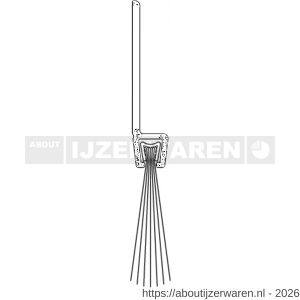 Ellen dorpel tochtprofiel met borstel aluminium IBS-70 100 cm - W51010118 - afbeelding 3