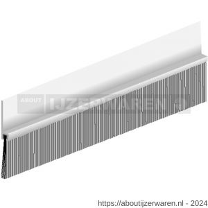 Ellen tochtprofiel dorpelprofiel met borstel aluminium IBS-80 300 cm - W51010123 - afbeelding 1