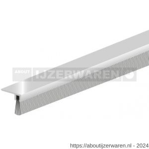 Ellen tochtprofiel dorpelprofiel met borstel aluminium IBS-90-18 300 cm - W51010125 - afbeelding 1