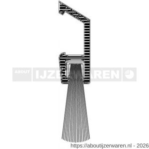 Ellen dorpelprofiel met borstel aluminium De Luxe 100 cm - W51010355 - afbeelding 3